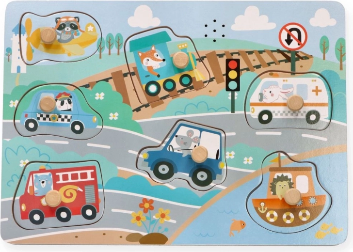 Garsinės dėlionės – transporto priemonės