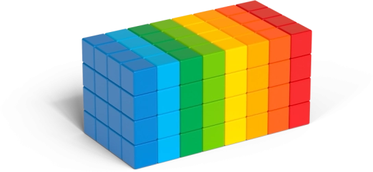 Geomag Magicube Full Color – magnetinės kaladėlės, 128 dalys