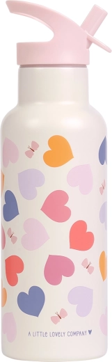 A Little Lovely Company nerūdijančio plieno gertuvė 500 ml su širdelių motyvu