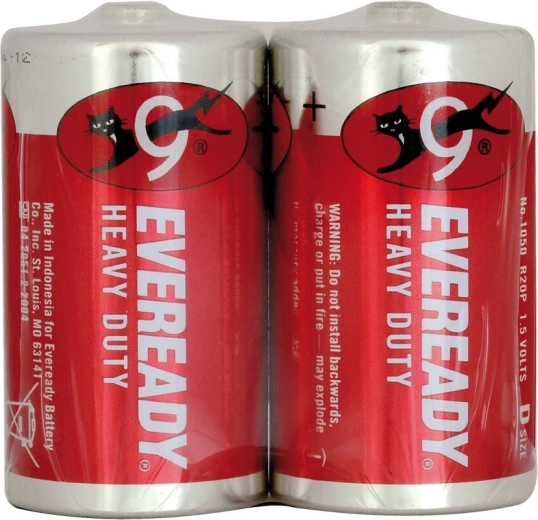 Energizer Eveready Heavy Duty Red D baterijos R20 1,5 V, 2 vnt.
