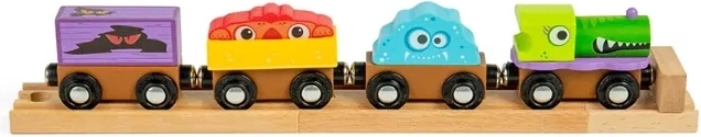 Bigjigs Rail medinis traukinukas „Vaiduokliukai“