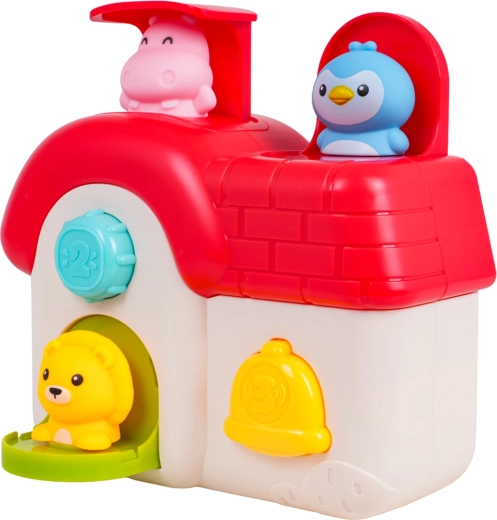 Animals pop out of the house