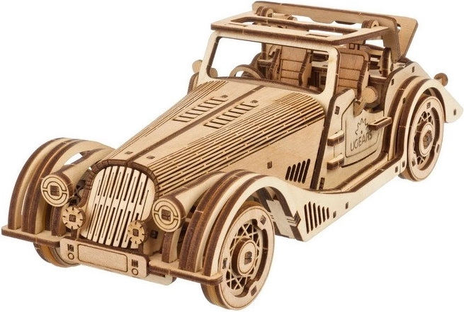 Ugears 3D medinis mechaninis sportinio automobilio galvosūkis Rapid Mouse