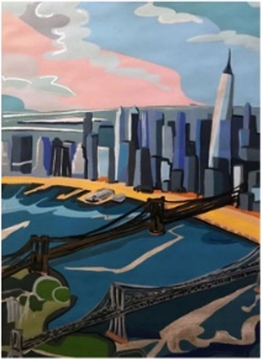 Norimpex Paint by Numbers Skyscrapers on the Coast 40 × 50 cm