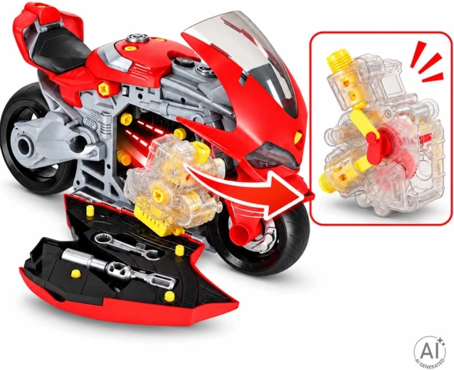 Disassemblable engine for little mechanics