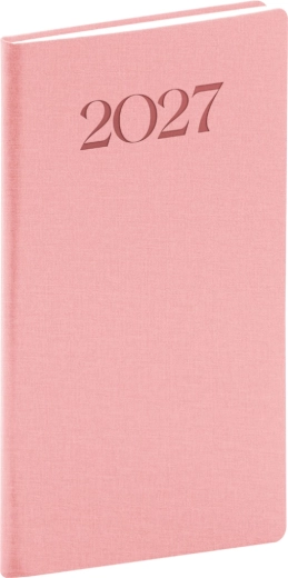 Notique pocket diary Biella 2027 pink 9 × 15.5 cm