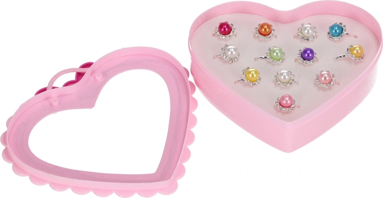 12 sparkly rings in various colors