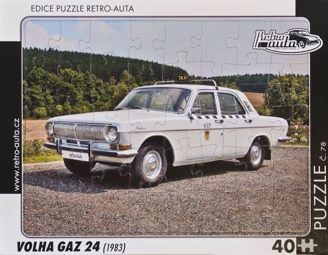 Retro car puzzle Volga GAZ 24 (1983) – 40 pieces