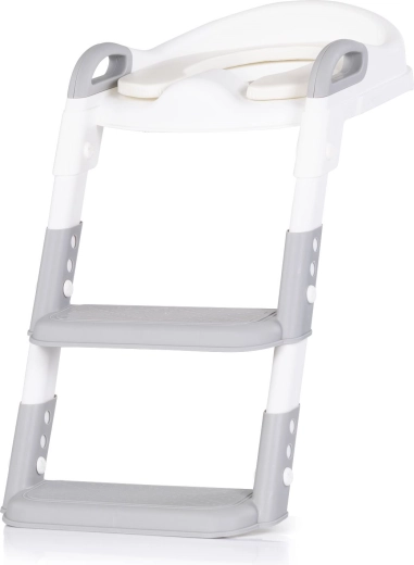 Vaikiška WC sėdynė su laipteliais Chipolino Kiddy Grey