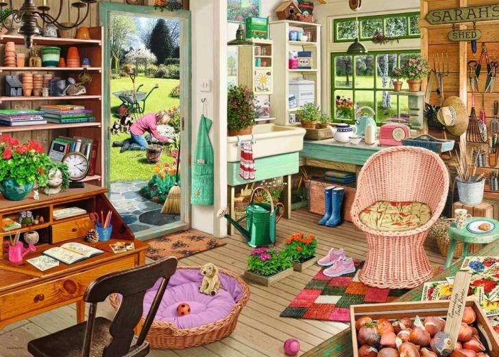 Ravensburger dėlionė Mano prieglobstis 6: Sodininko namelis, 1000 detalių