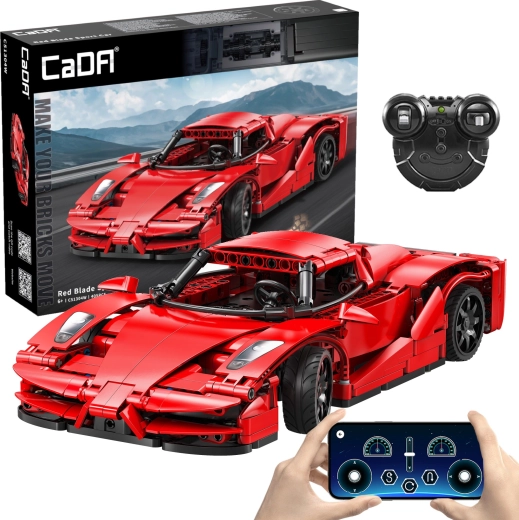CaDA RC sportinio automobilio konstruktorius Red Blade, 32 cm, 405 dalys, Dual Mode