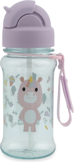 Skip Hop vaikiškas buteliukas su šiaudeliu Zoo Besties Squad vienaragis 355 ml