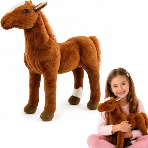 Plush Brown Horse 40 × 37 cm
