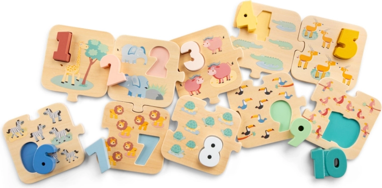 Puzzle Safari – Mokomės skaičių