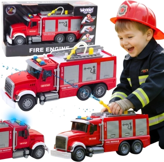 Woopie Fire Truck with Water Spray, Lights and Sounds 1:14