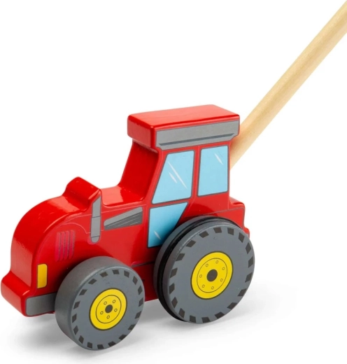 Bigjigs Toys Wooden Push-Along Tractor