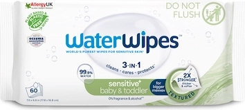 WaterWipes baby & toddler 3v1 drėgnos servetėlės 60 vnt.