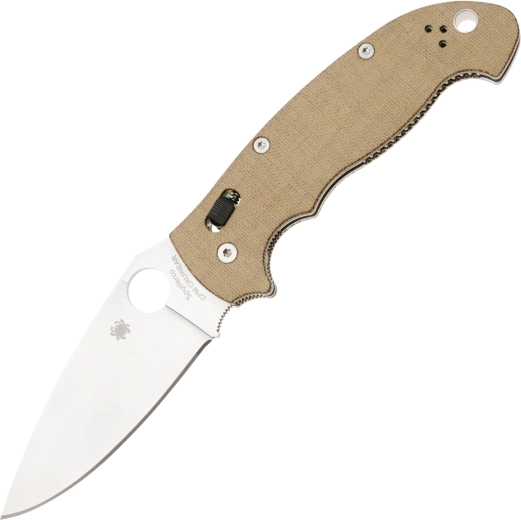 Sulankstomas peilis Spyderco Manix 2 XL Brown, CPM Cru-Wear, Micarta, satin 9,8 cm