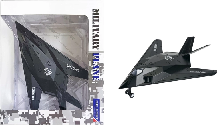 Metalinis naikintuvo modelis F117 FIGHTER JET 1:400 su šviesomis ir garsais