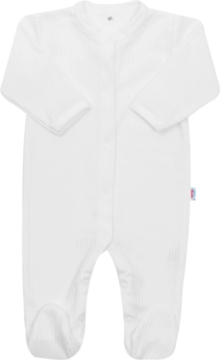 Kūdikiškas medvilninis kombinezonas New Baby Practical baltas berniukams 80 (9–12 mėn.)