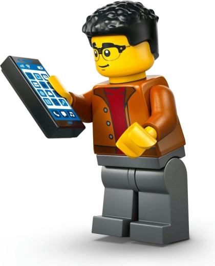 Vairuotojo minifigūrėlė su išmaniuoju telefonu