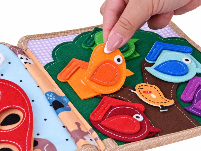 Interactive play with hook-and-loop fasteners