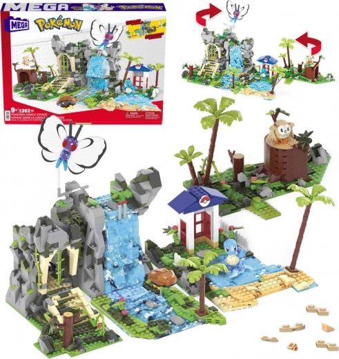 Mega Pokémon nuotykiai džiunglėse – 1362 detalių konstruktorius su 4 figūrėlėmis