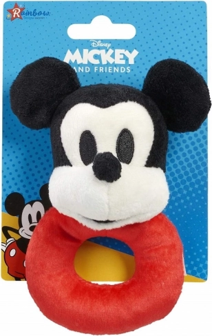 Plush Rattle MICKEY MOUSE on a Ring