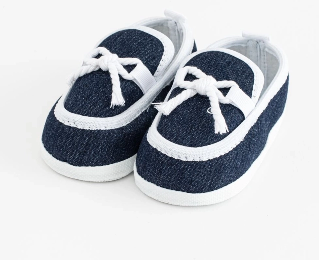 Kūdikių mokasinų tipo tapkutės New Baby tamsiai mėlynos 12–18 mėn.