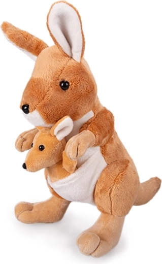 Pliušinis kengūras su jaunikliu 29 cm