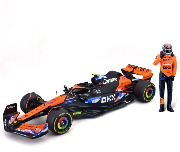 Metalinė „McLaren MCL38“ F1 modelio kopija 1:24 su vairuotojo figūrėle