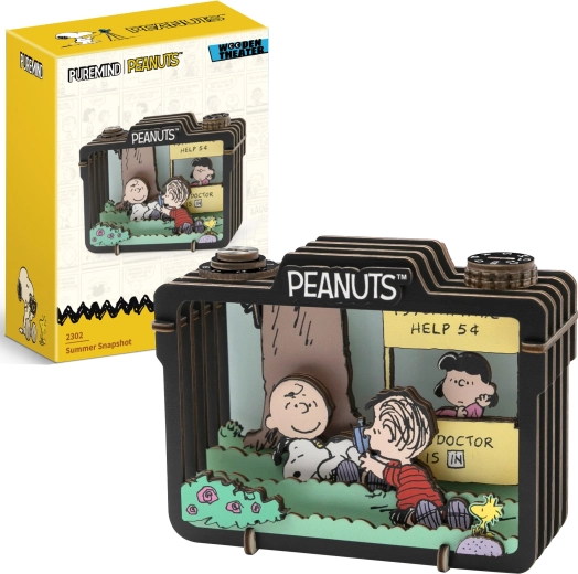 Puremind medinis 3D modelis PEANUTS Snoopy – vasaros scena Summer Snapshot