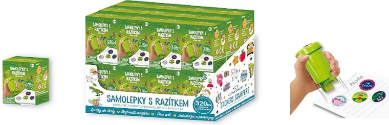 CONCORDE lipdukai su antspaudu Dino pasaulis – rinkinys, 320 vnt.