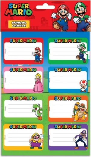 Super Mario mokyklinis lipdukų ir reikmenų rinkinys
