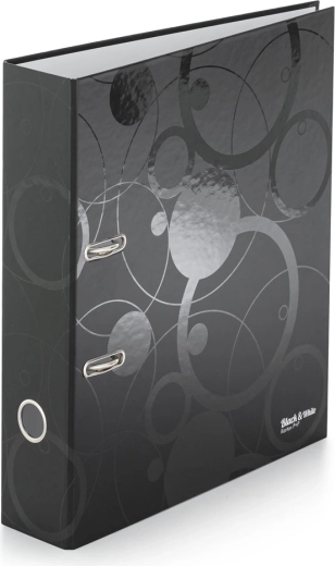 A4 segtuvas su svirtiniu mechanizmu 7 cm Black and White, juodas