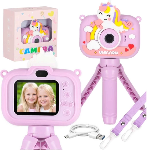 Children's Digital Unicorn Camera with Tripod and 8GB Card