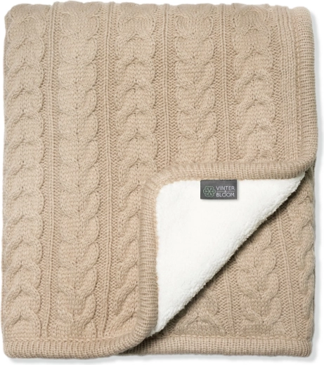 Vinter & Bloom antklodė Cuddly sand beige
