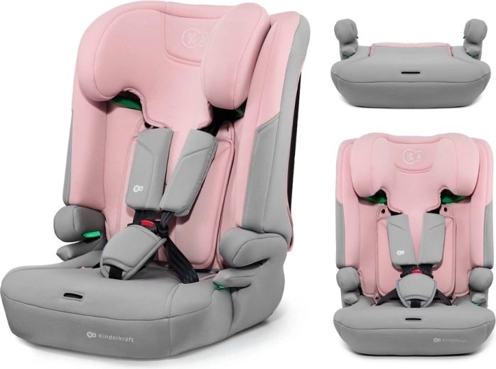 Kinderkraft I-comfy i-size automobilinė kėdutė 76–150 cm rožinė