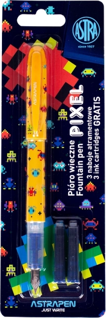 Rašiklis „Astra Pixel“ su trimis rašalo kasetėmis