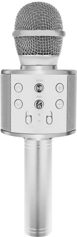 Izoxis karaoke microphone with speaker - 1 piece – Silver 22188