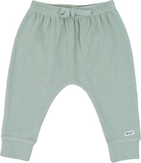 Lodger baby sweatpants jogger nomad rib silt green, size 56