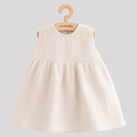 Muslino kūdikių suknelė New Baby Ella linen