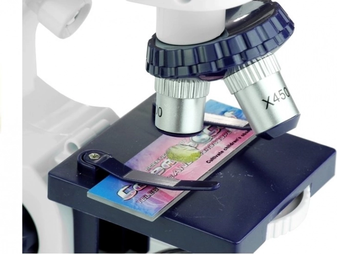 Trys didinimo lygiai: 80×, 200×, 450×