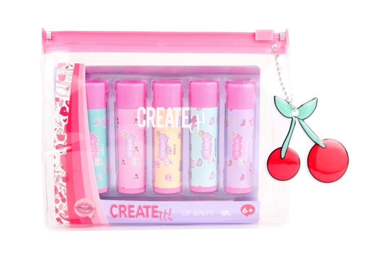 Lūpų balzamų rinkinys dėkle, 5 vnt. CREATE IT!