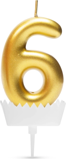 Number 6 Birthday Candle