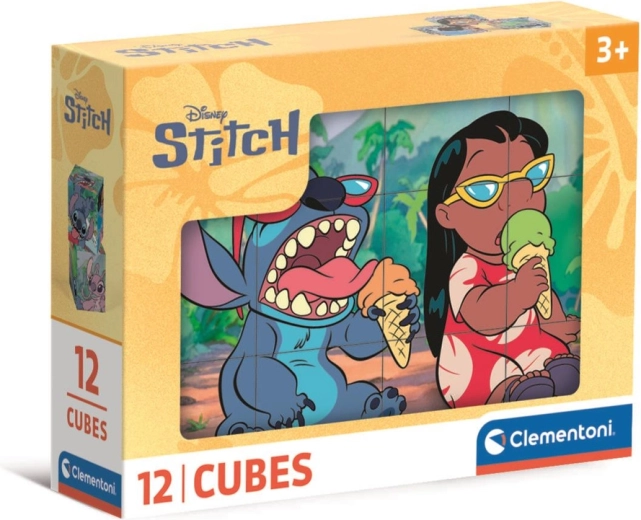 Dėlionės kubeliai 12 vnt. DISNEY STITCH nuo Clementoni