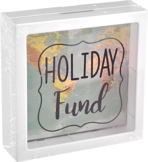 Plastikinė (UH) taupyklė su žemėlapio motyvu Holiday 15 × 5 × 15 cm