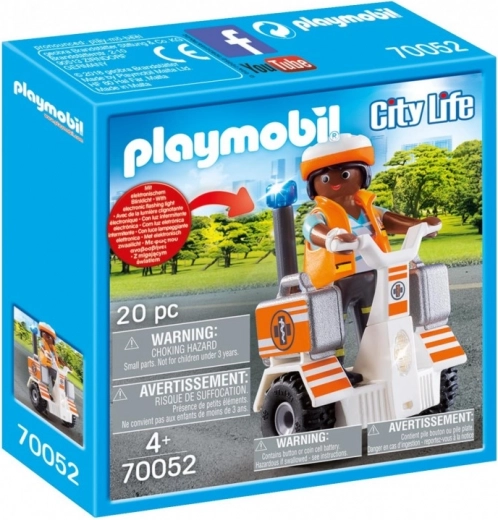 Playmobil City Life rescuer on a segway with accessories