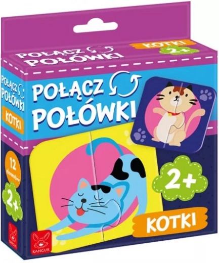 Poravimo dėlionė „Linksmos katytės“