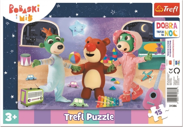 Puzzle Good Night Trefliks – Time to Sleep, 15 pieces